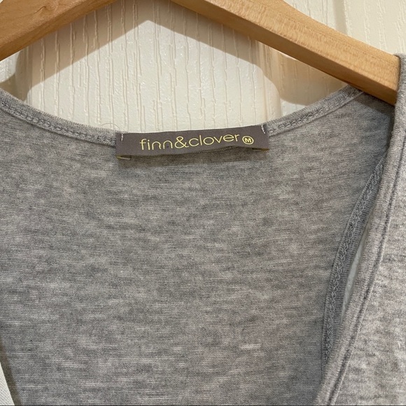 FINN & Clover Tank top Tulle Ruffled Grey & Off White Size medium summer tunic - Picture 4 of 7